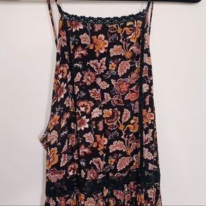 AE High-Low Floral Maxi Dress With Cutout Back